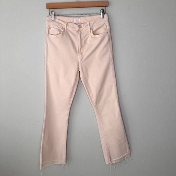 Mother The Insider Crop Step Fray in Chalk It Up Ivory Size 27 - Picture 12 of 13